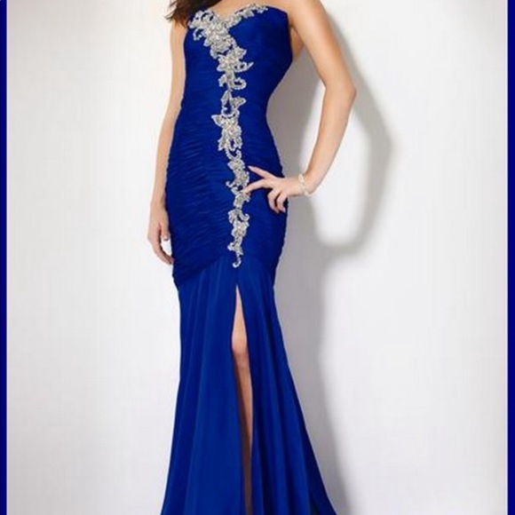 Jovani evening prom gown in royal blue - Picture 6 of 10